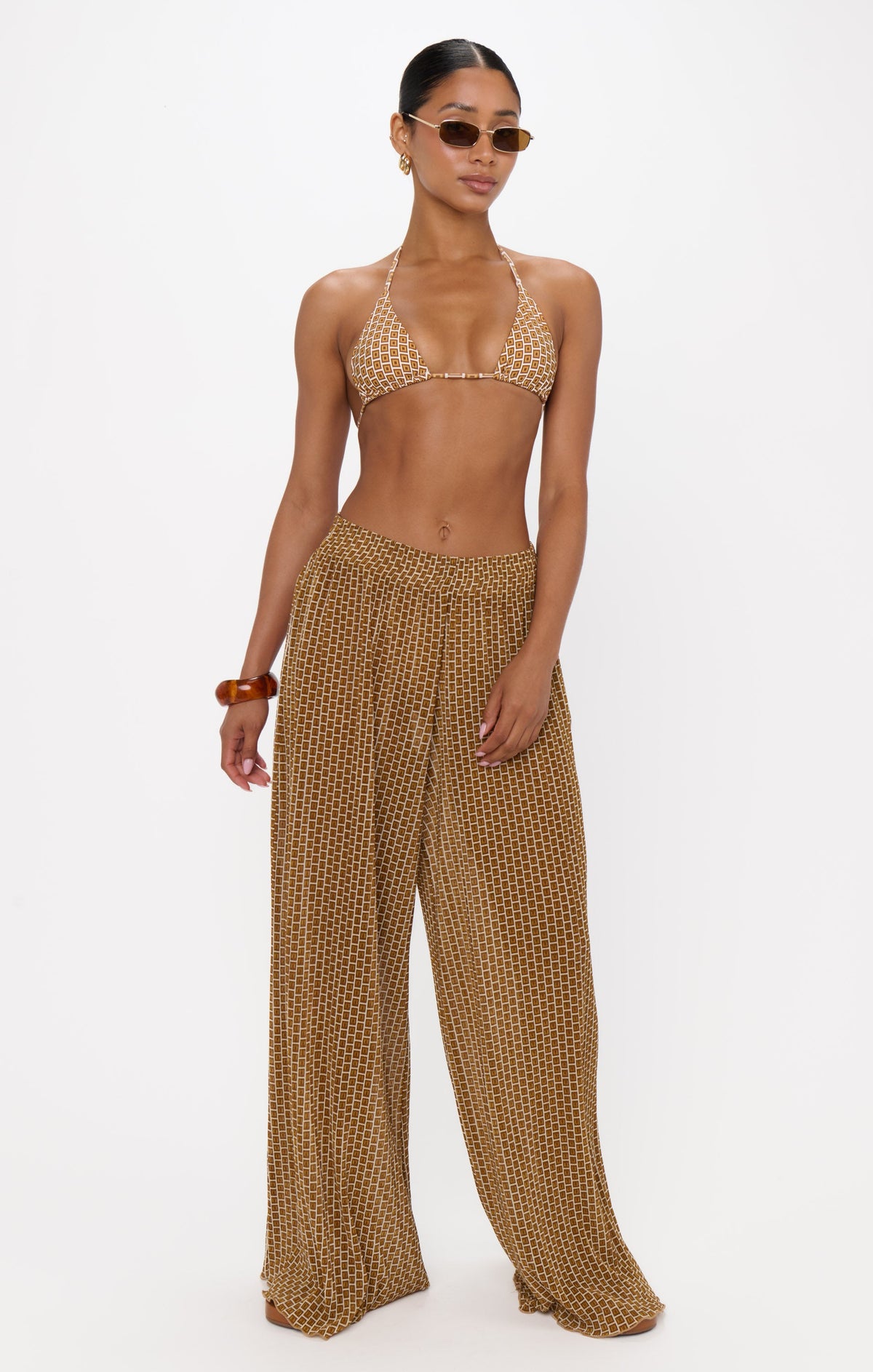 Jet Setter Pants ~ Beachy Bronze Geo