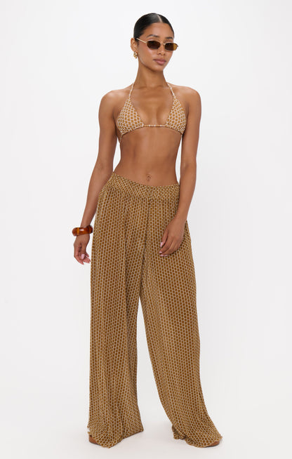 Jet Setter Pants ~ Beachy Bronze Geo