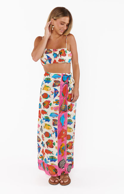 Tia Wrap Skirt ~ Rainbow Reef