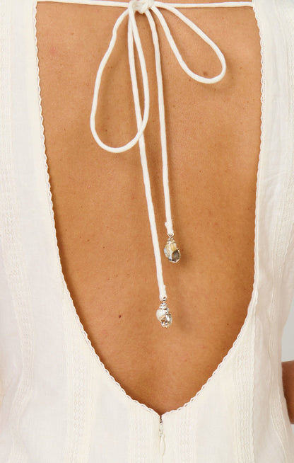 Ciao Mini Dress ~ White Eyelet Embroidery
