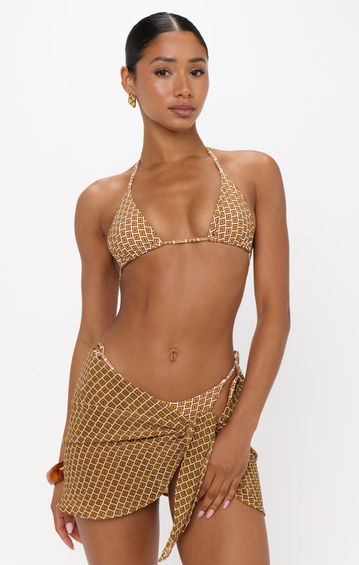 Triangle Top ~ Beachy Bronze Geo