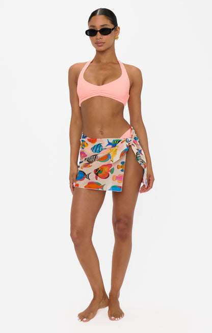 Malta Top ~ Peach Sherbet Scrunch