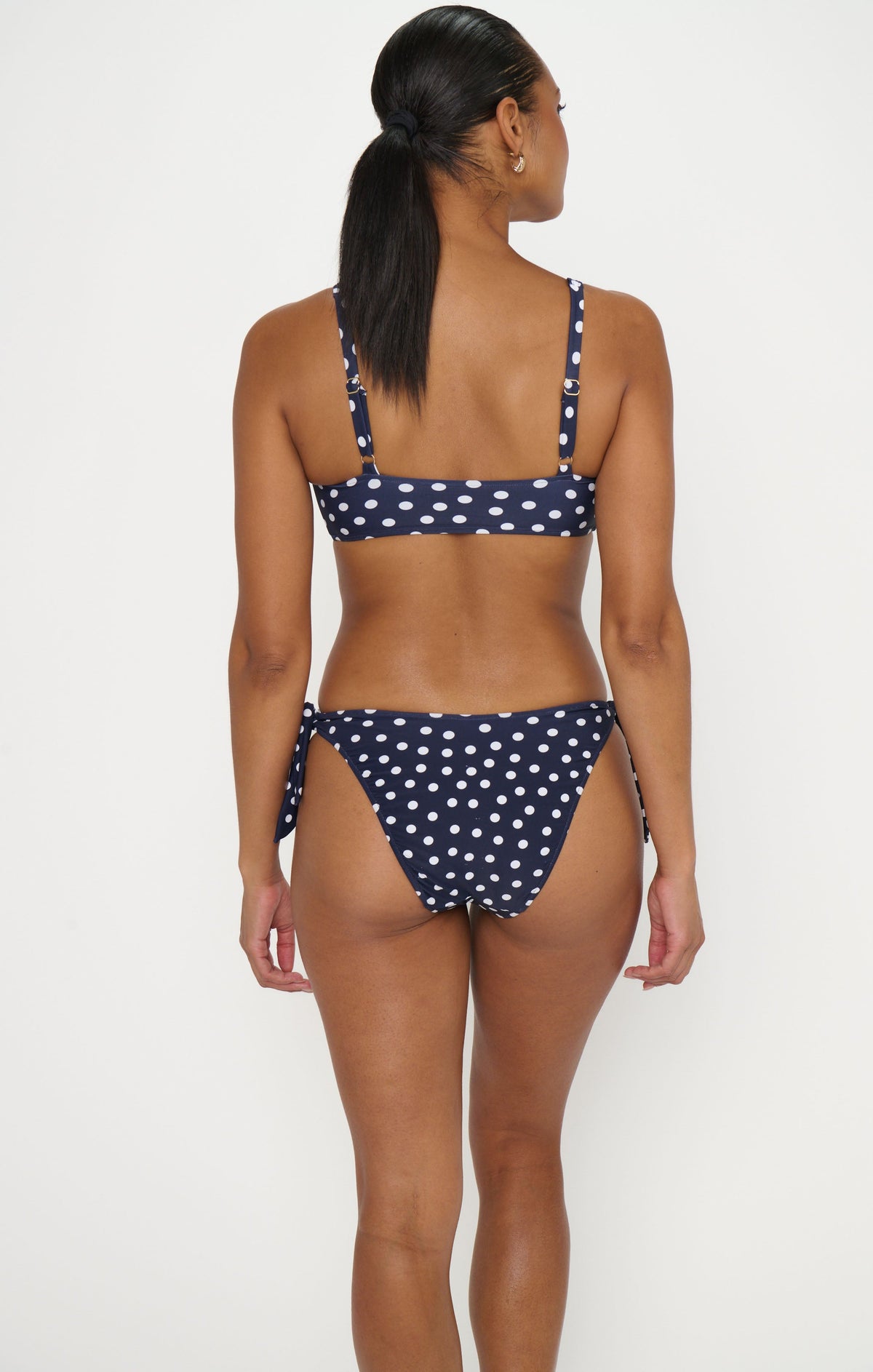 Antibes Bottom ~ Reversible Navy Polka Dot