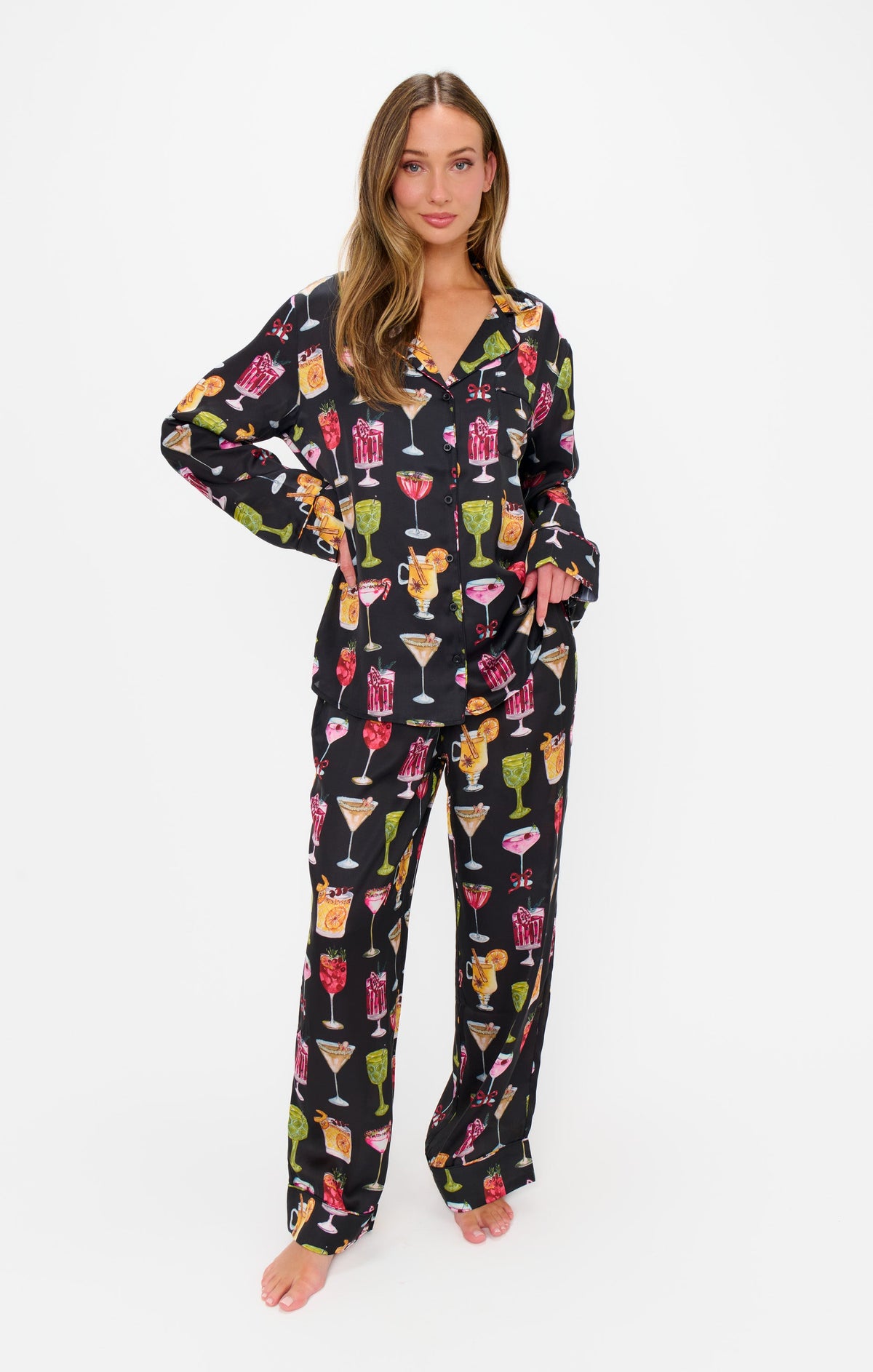Classic PJ Set ~ Holiday Cocktails Silky