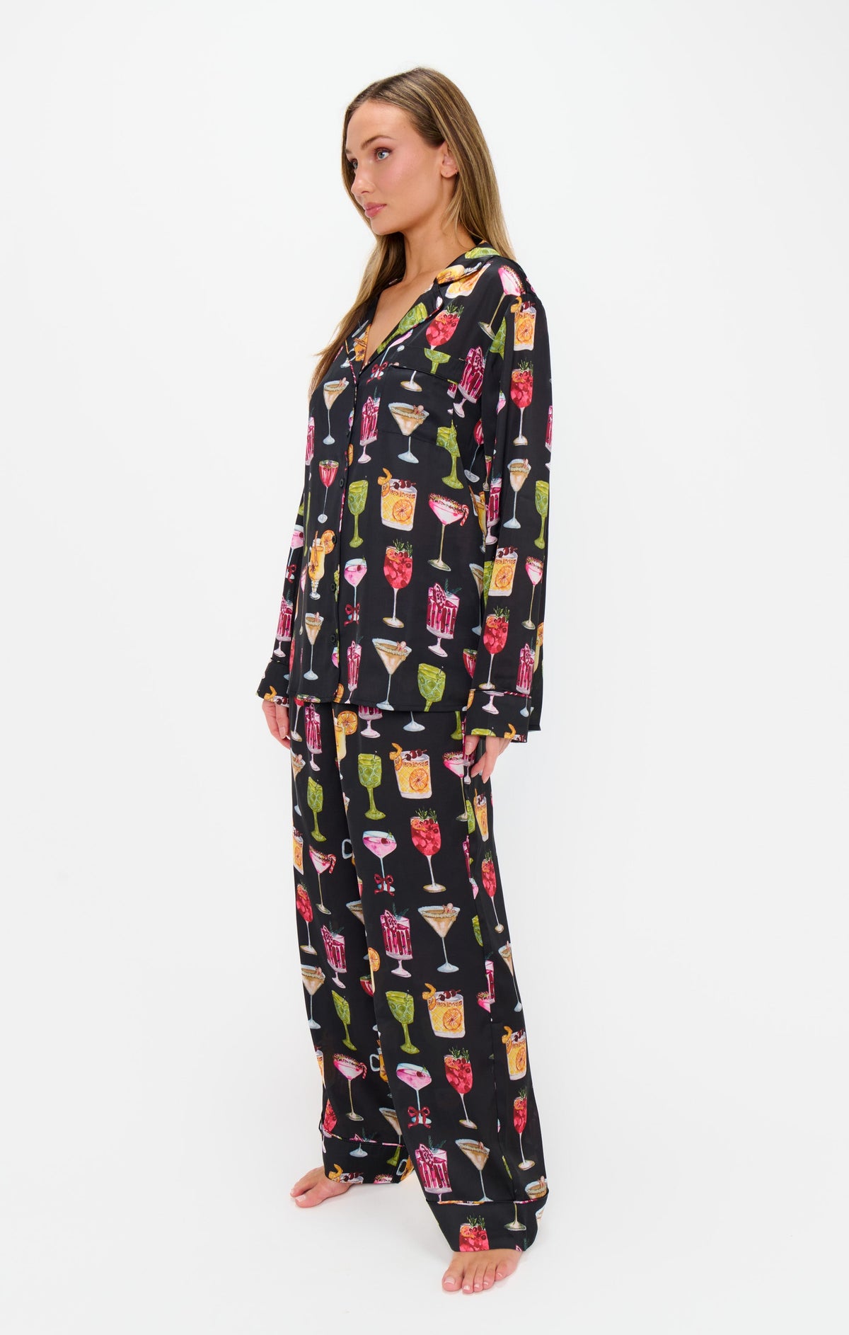 Classic PJ Set ~ Holiday Cocktails Silky