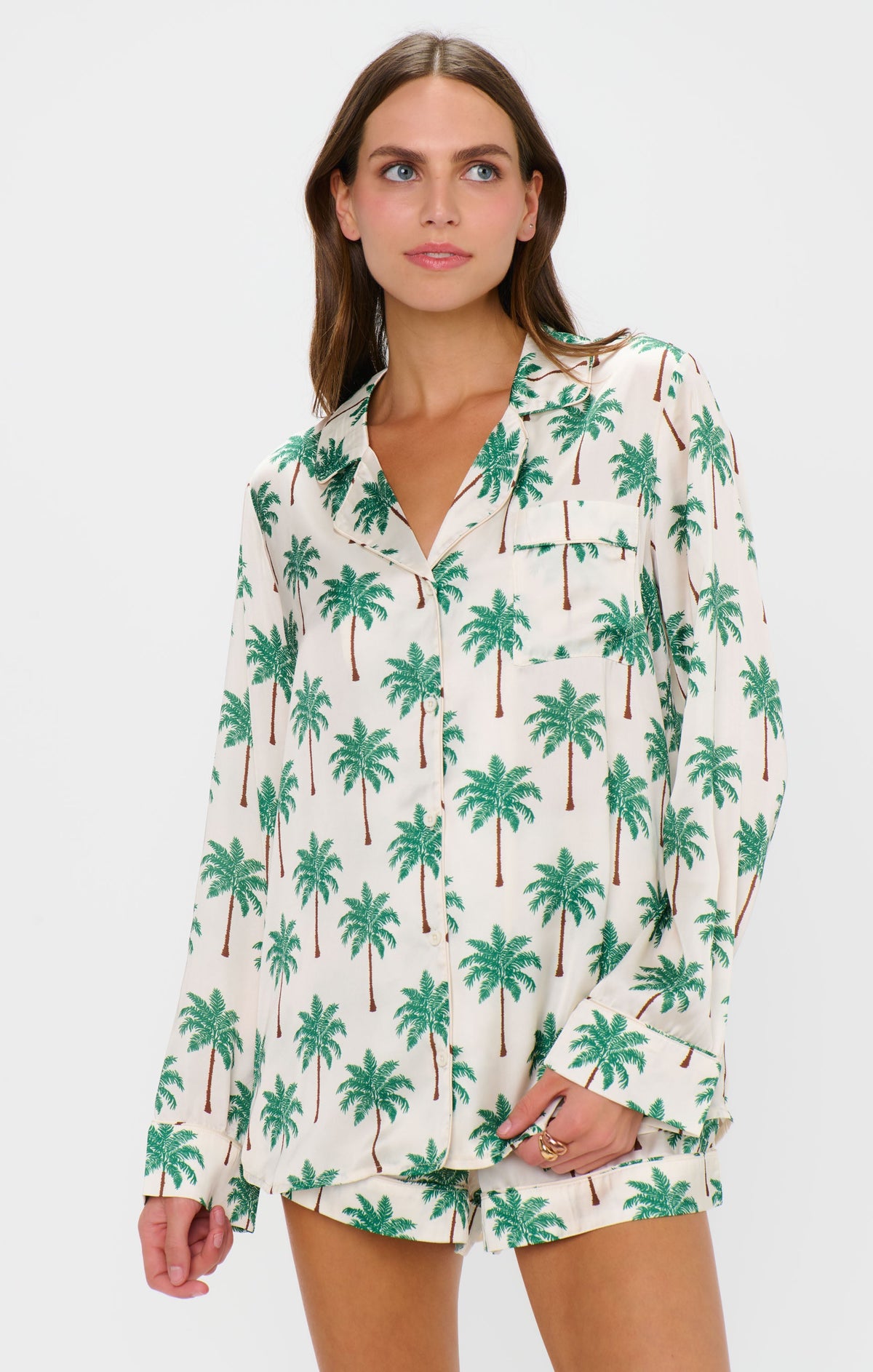 Favorite PJ Set ~ Palm Tree Silky