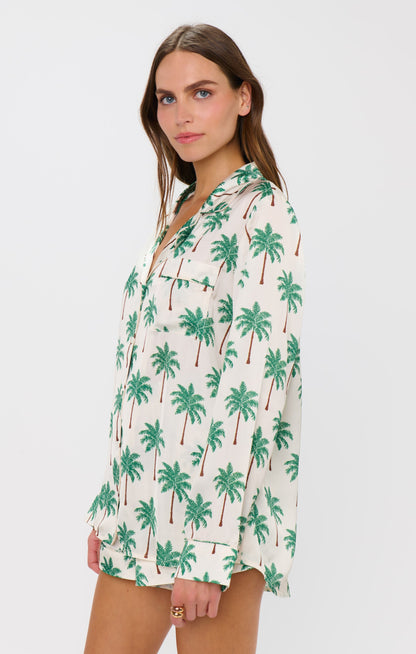 Favorite PJ Set ~ Palm Tree Silky