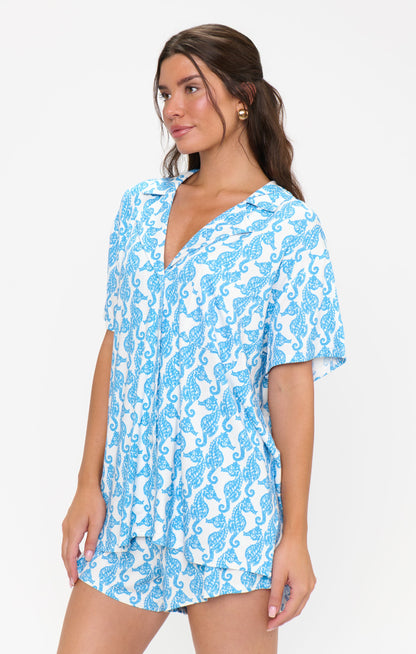 Sunday Morning PJ Set ~ Seahorse Jersey