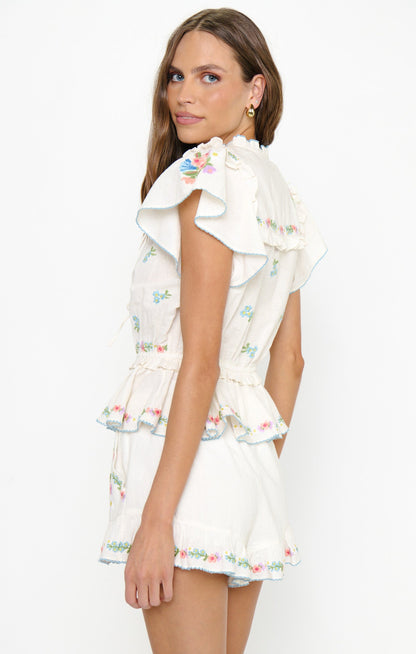 Cannes Shorts ~ Wild Meadow Embroidery