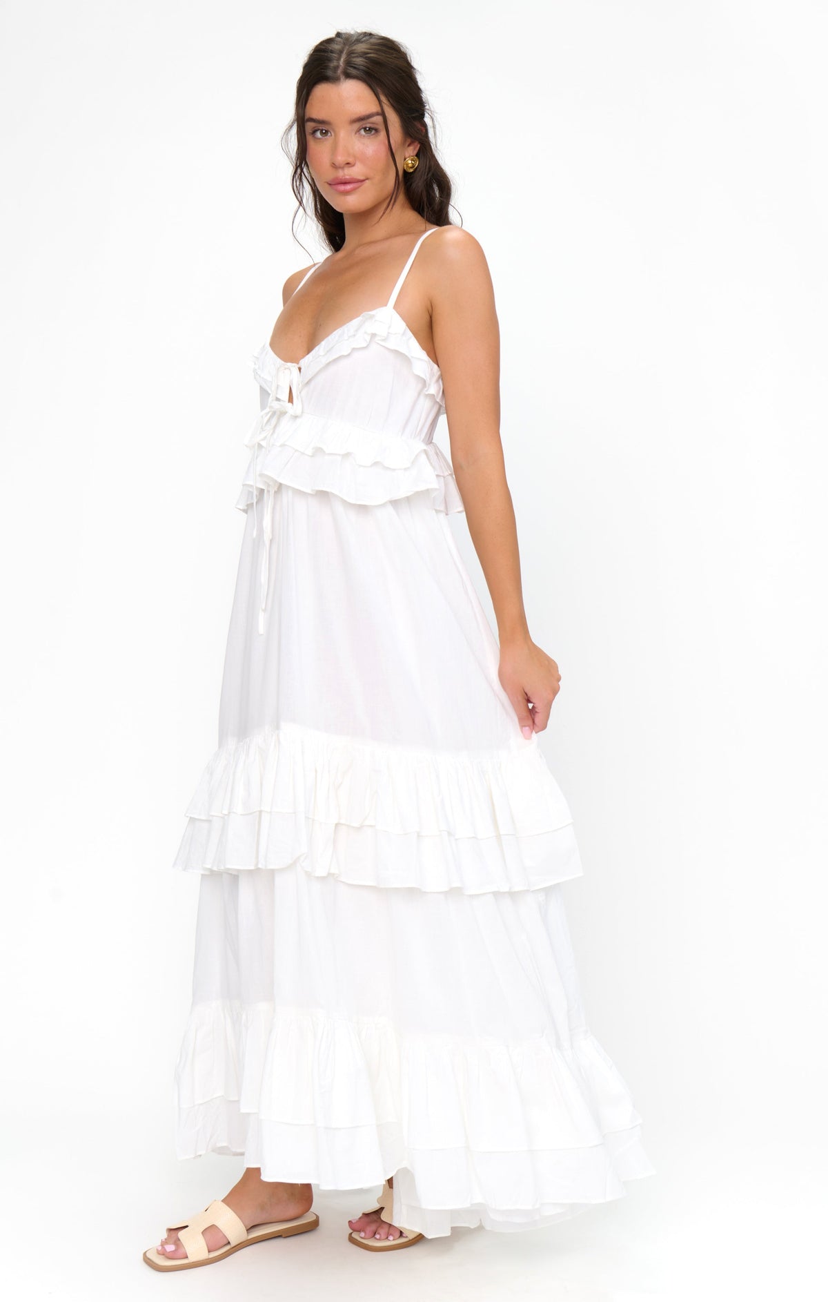 Freya Maxi Dress ~ White Voile