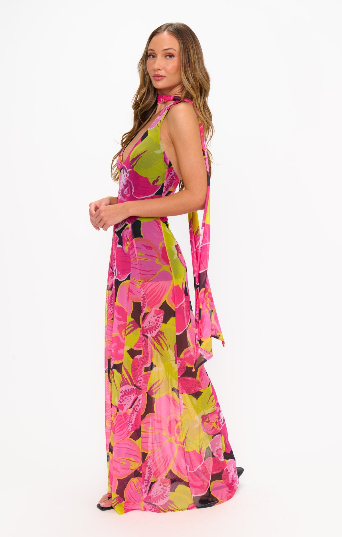 Katia Maxi Dress ~ Tropic Nights Mesh