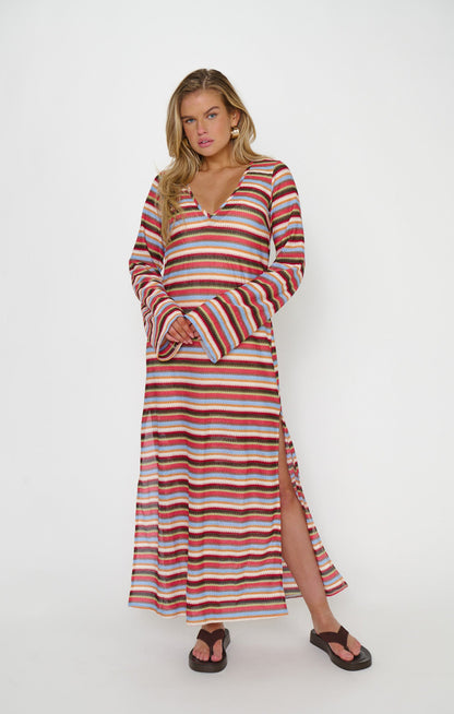 Staycation Coverup ~ Sunkissed Stripe Knit