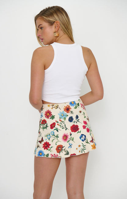 Eva Mini Skirt ~ French Floral