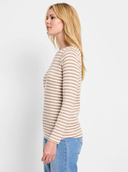 NZT Striped Bracelet Sleeve Boat Tee