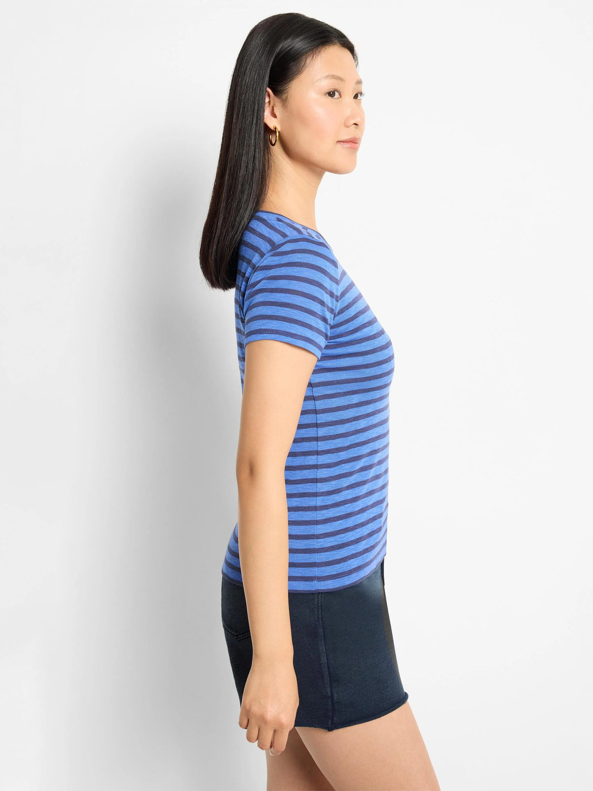 NZT Short Sleeve Crew Neck Striped Tee