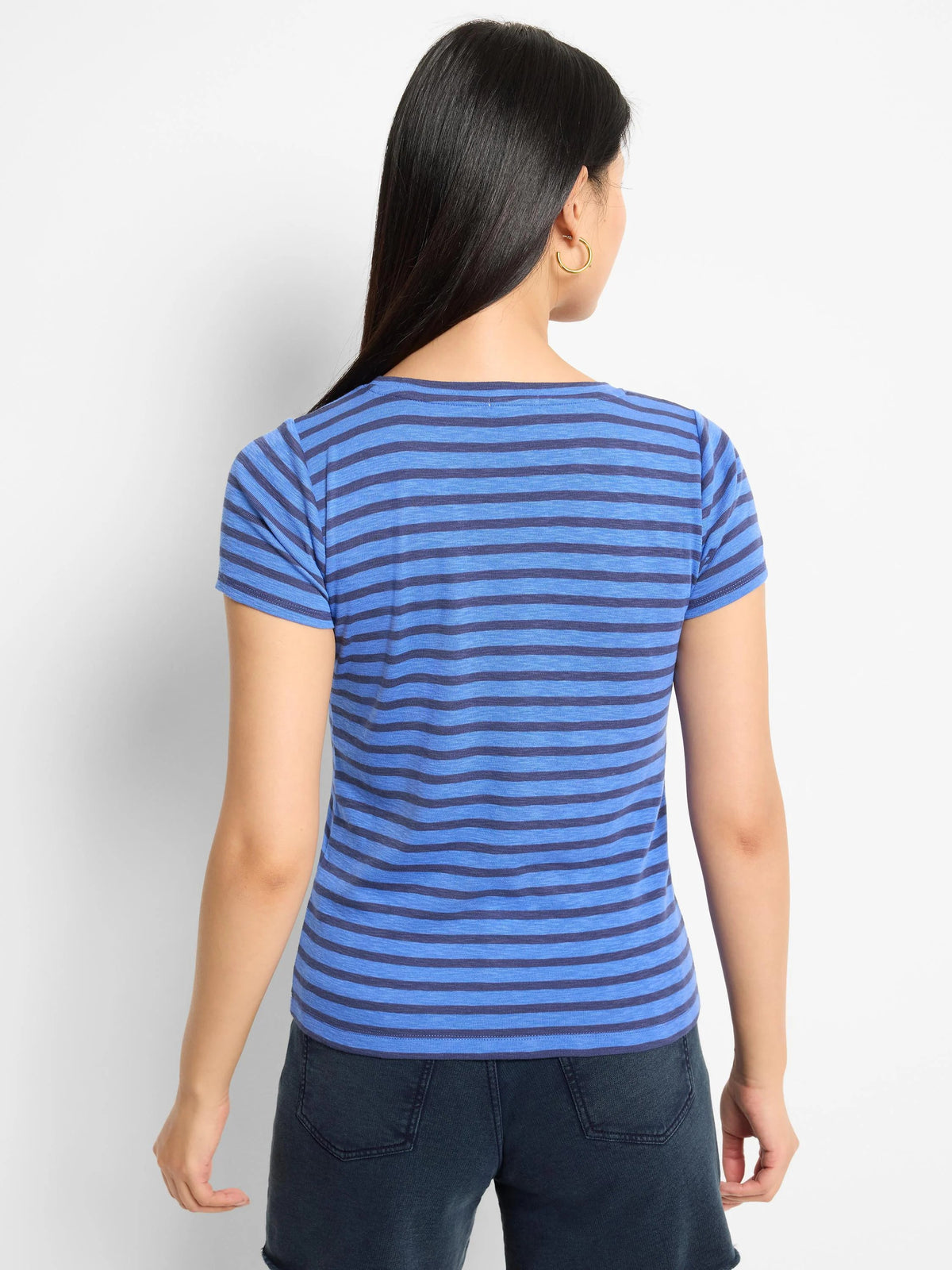 NZT Short Sleeve Crew Neck Striped Tee