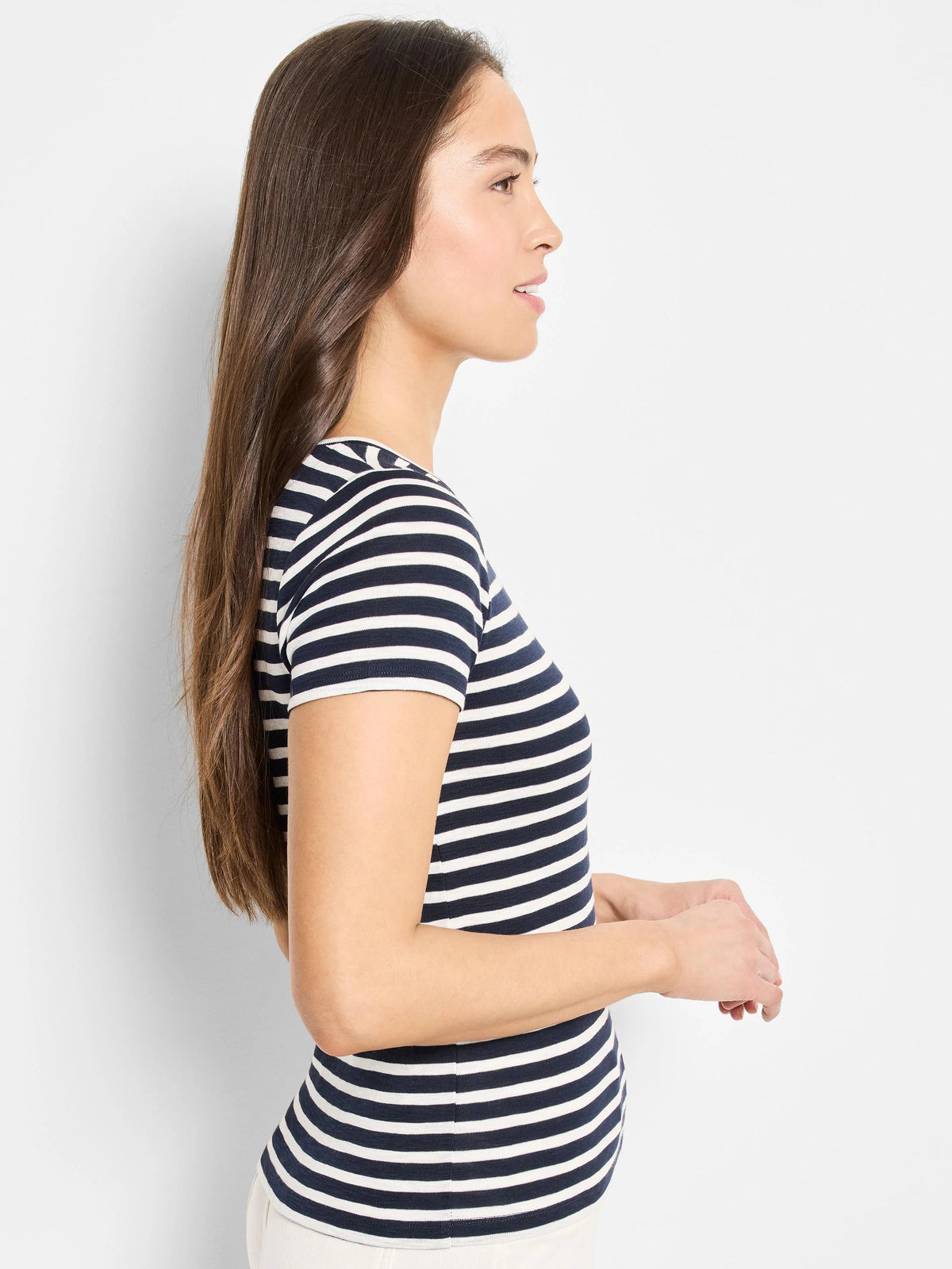 NZT Short Sleeve Crew Neck Striped Tee