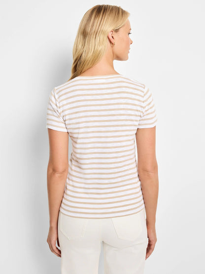 NZT Short Sleeve Crew Neck Striped Tee