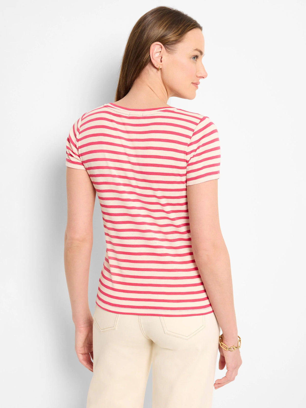 NZT Short Sleeve Crew Neck Striped Tee