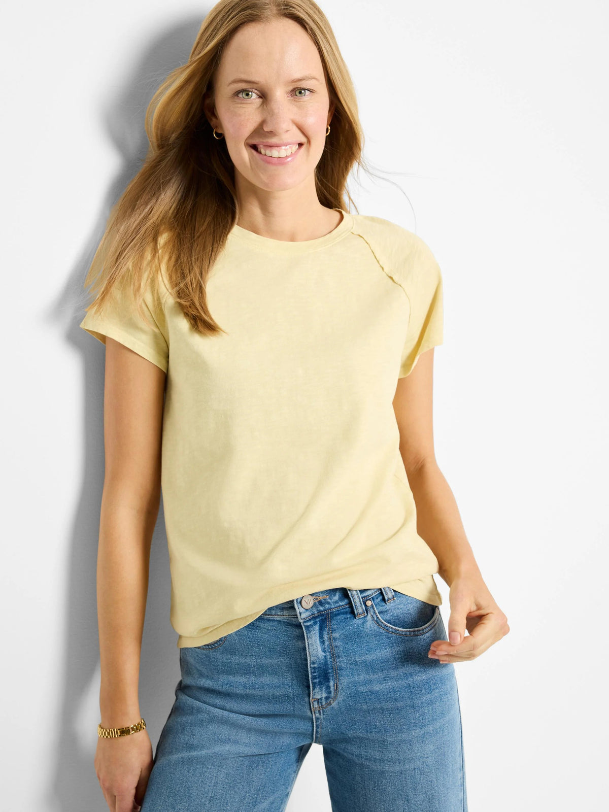 NZT Short Sleeve Cotton Slub Crew Neck Tee