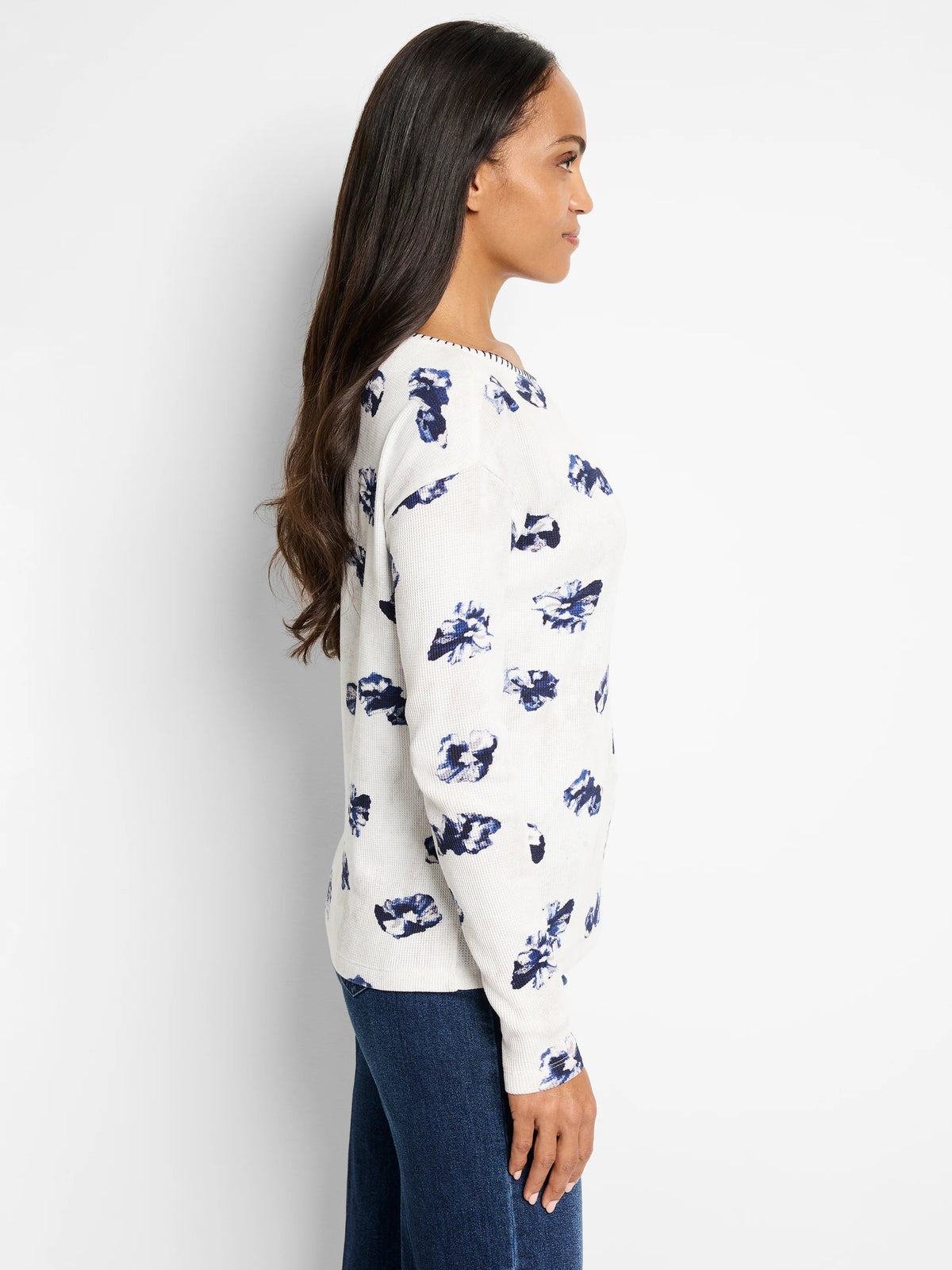NZT Stamped Floral Waffle Tee