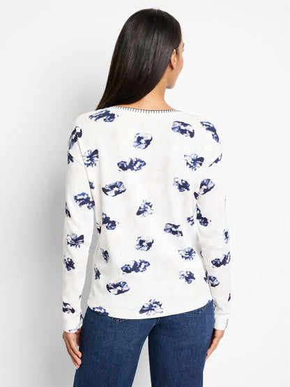 NZT Stamped Floral Waffle Tee
