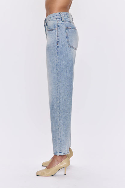 Pistola Lexi Mid Rise Bowed Straight Jean