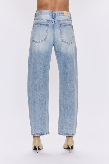 Pistola Lexi Mid Rise Bowed Straight Jean
