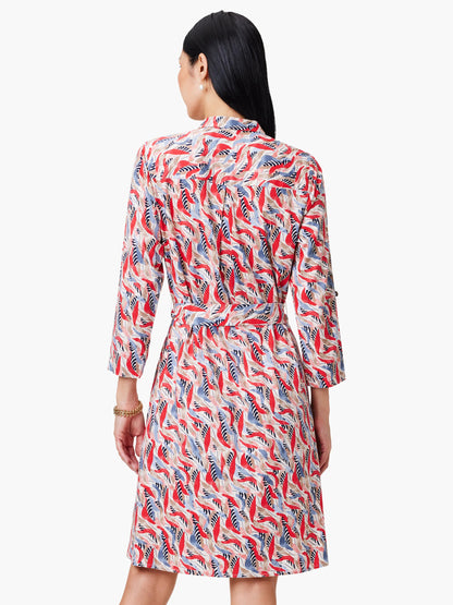 Coral Waves Live In Shirt Dress