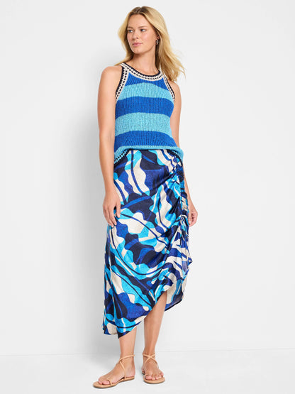 Aqua Surf Side Ruche Skirt
