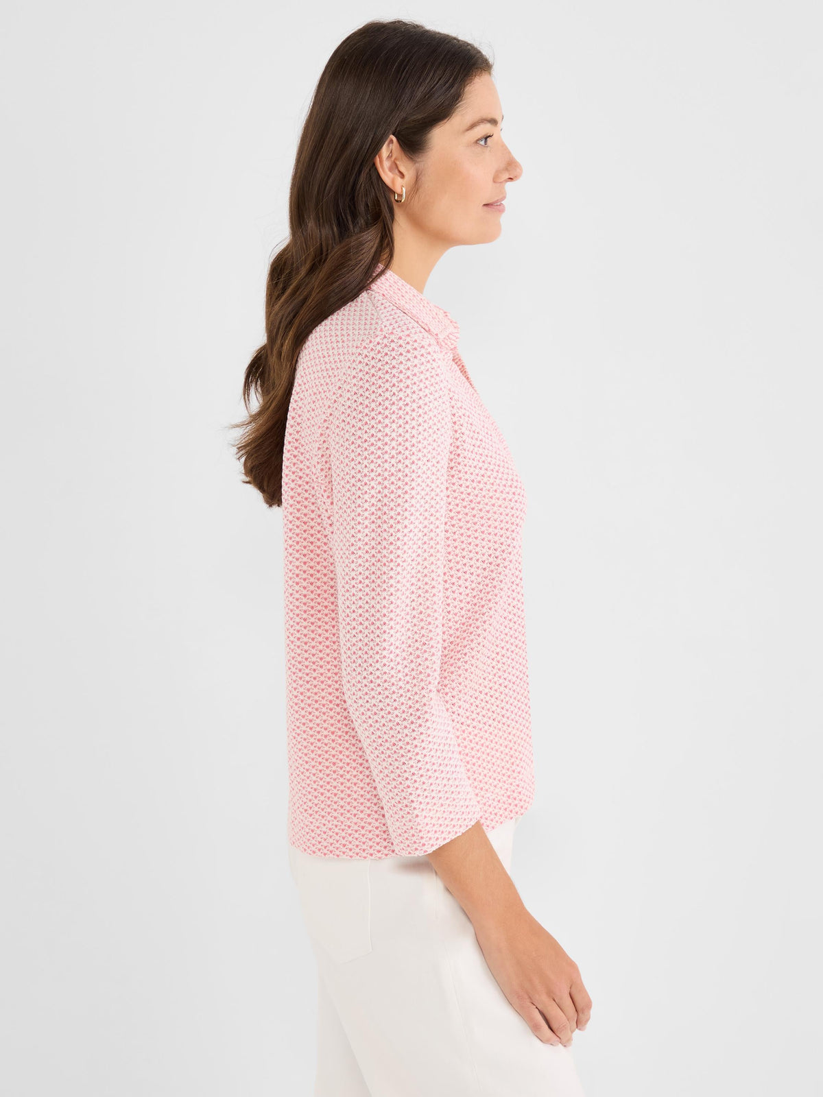 Textured Tuck Stitch Knit Polo