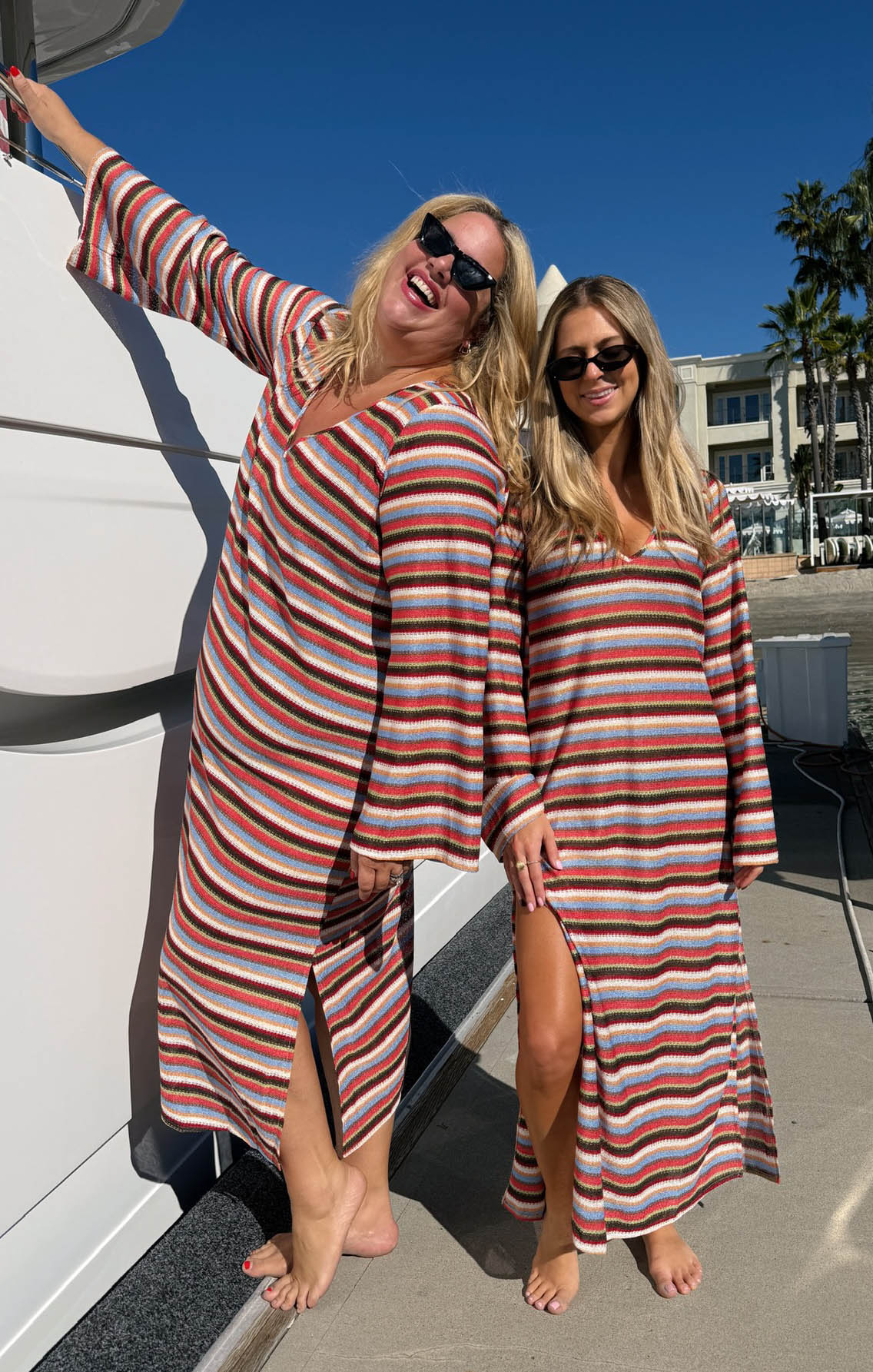 Staycation Coverup ~ Sunkissed Stripe Knit