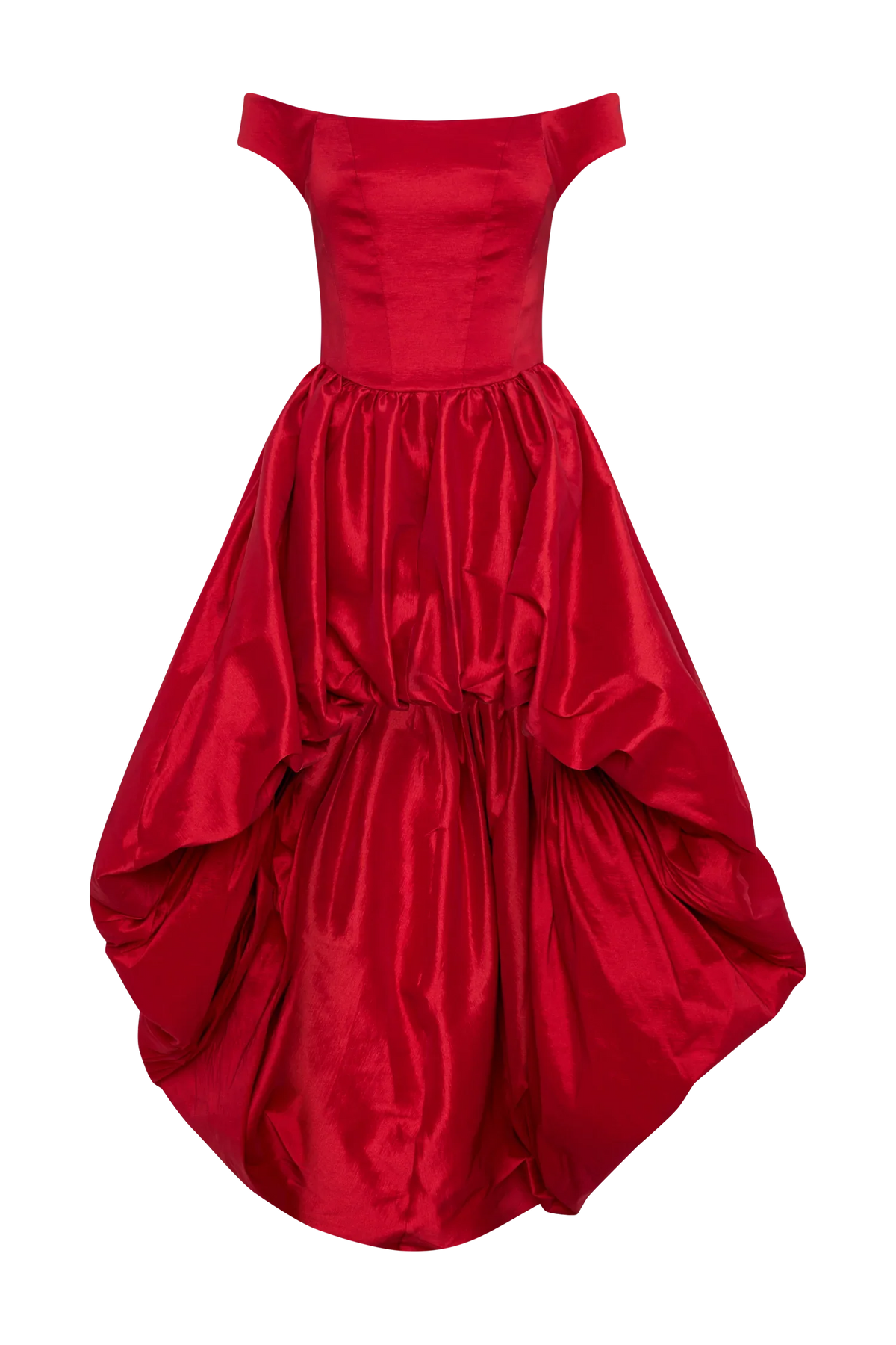 Amelia Bubble Maxi Dress Ruby Red