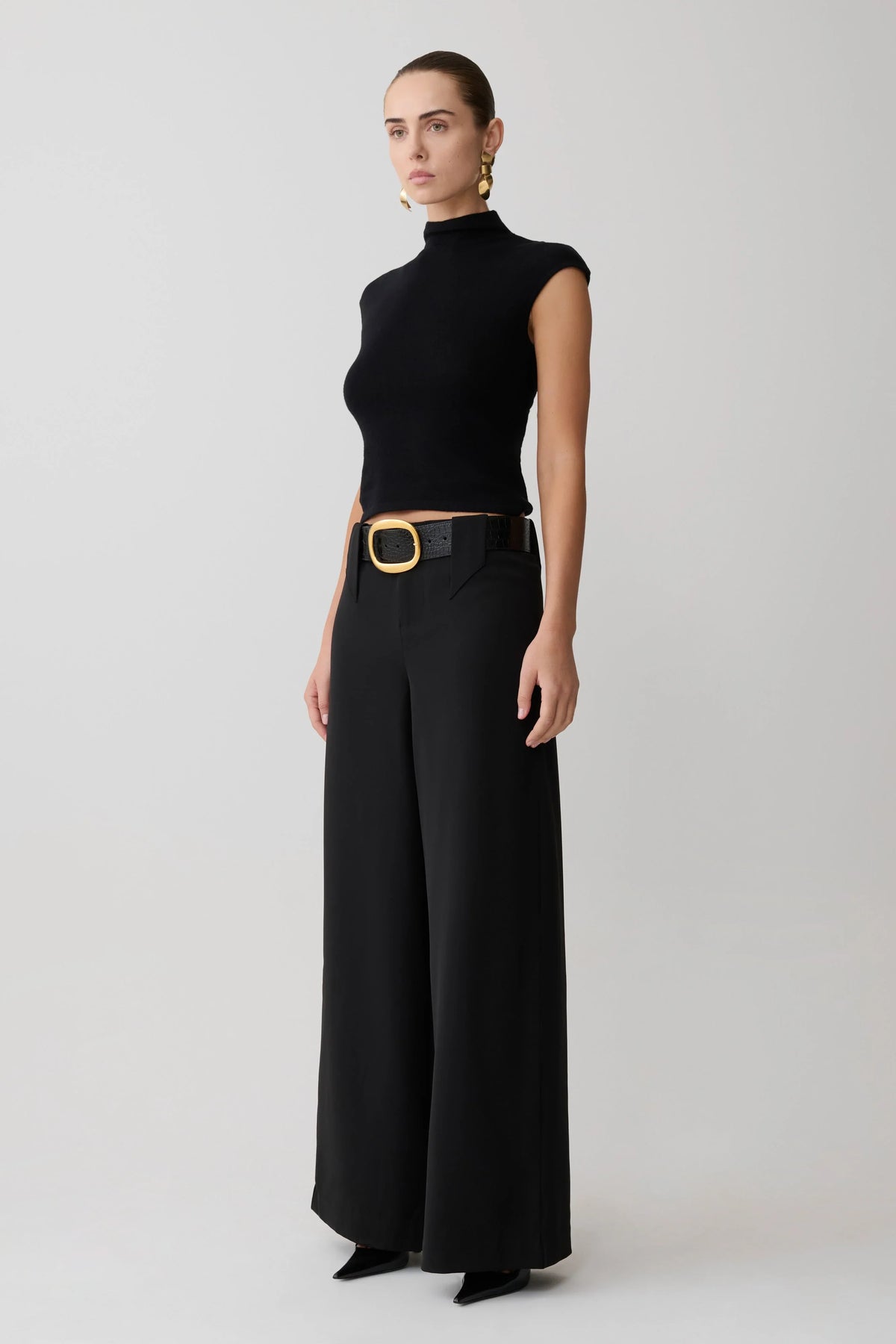 Arlo Wide Leg Suiting Trouser Black