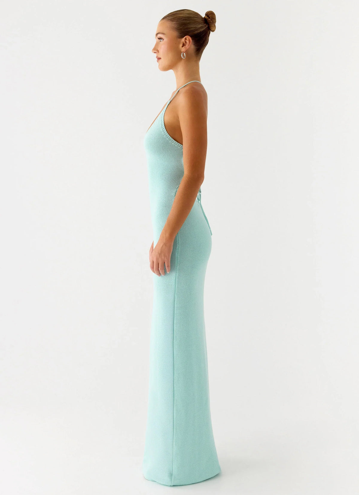 Amaya Knit Maxi Dress Aqua
