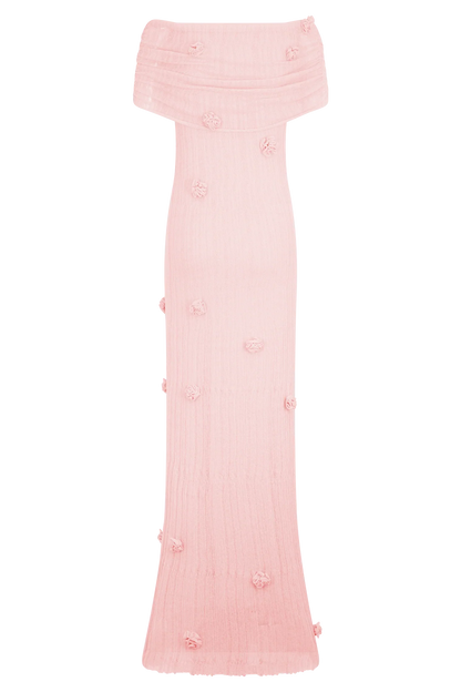 Brynn Orchid Knit Maxi Dress Pastel Pink
