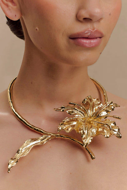 Allona Floral Choker Gold