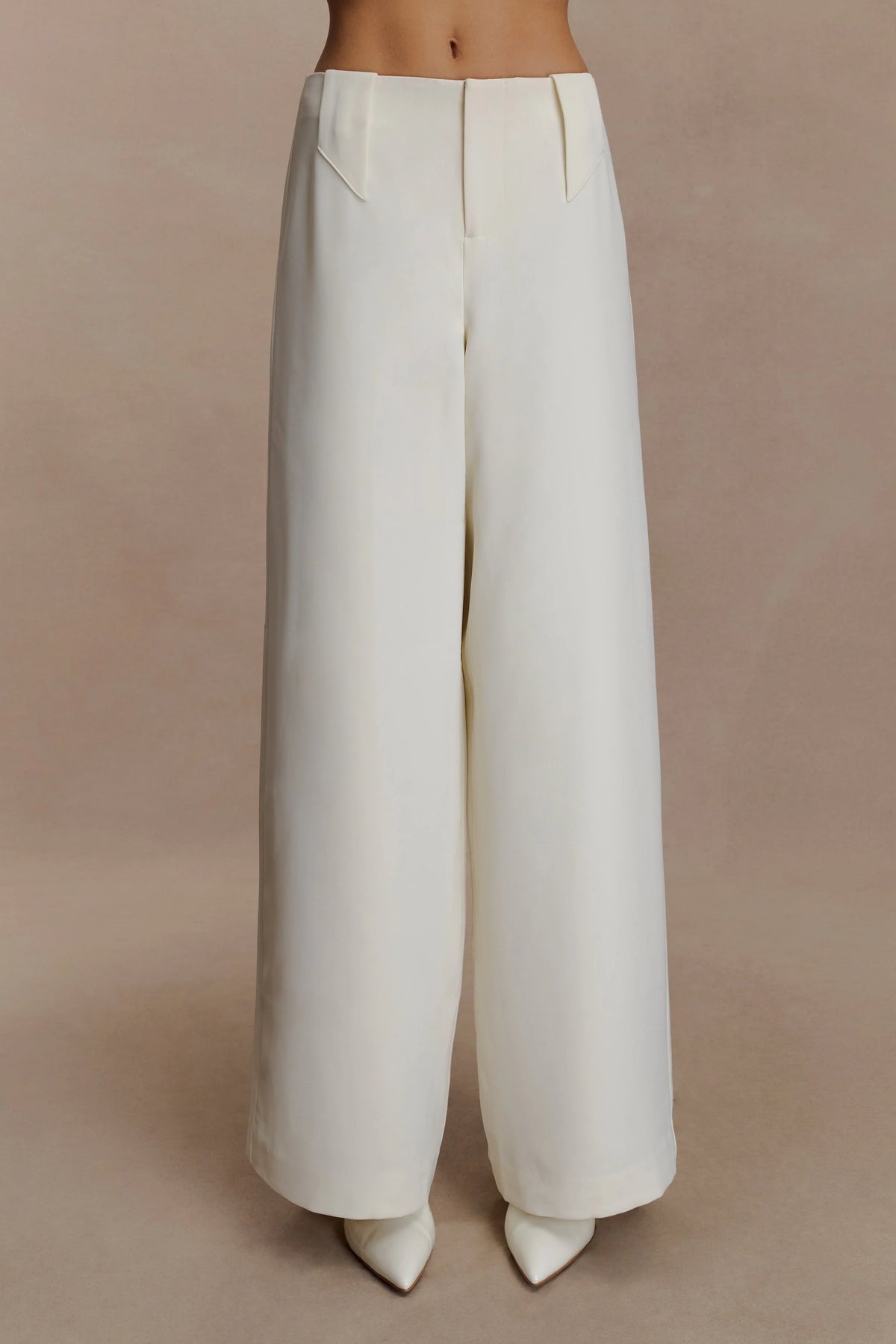 Arlo Wide Leg Suiting Trouser Ivory