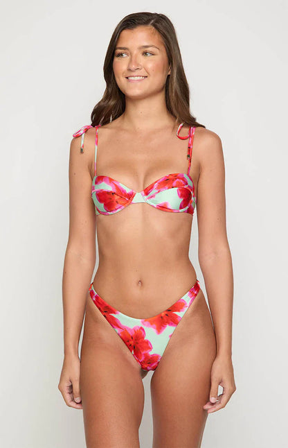 90 Swim Bianca Green Floral Bikini Top