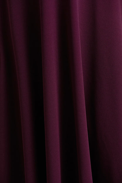 Andromeda Burgundy Sweetheart Neck Midi Dress