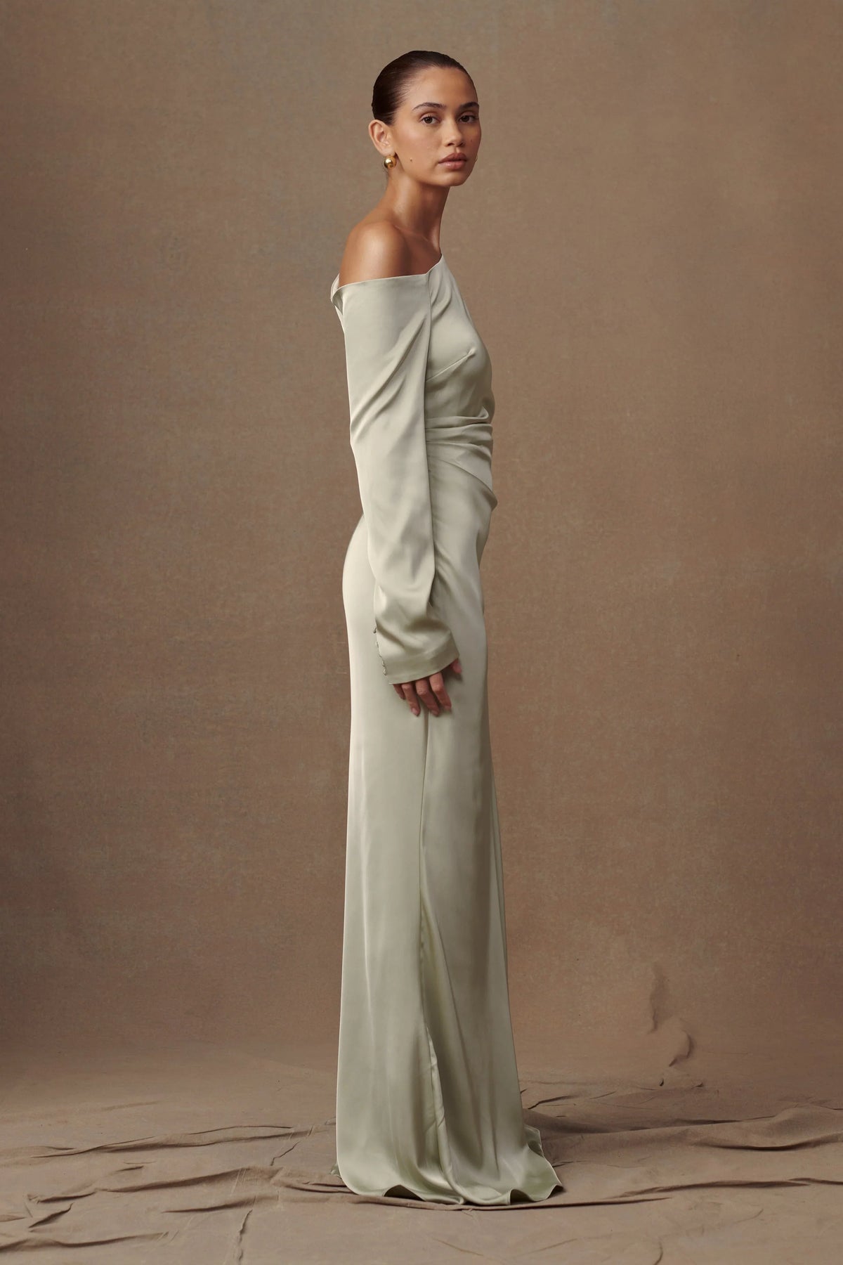 Avery Long Sleeve Maxi Dress Sage