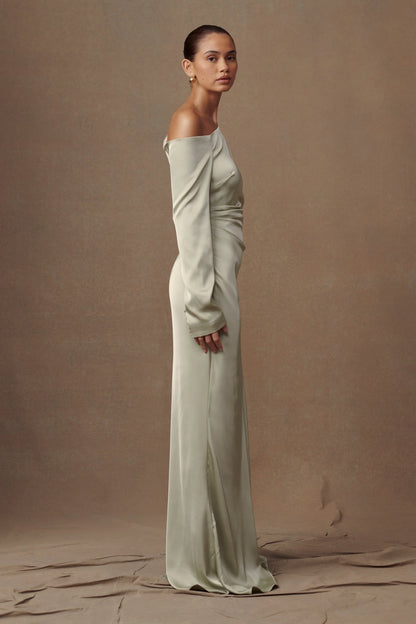 Avery Long Sleeve Maxi Dress Sage