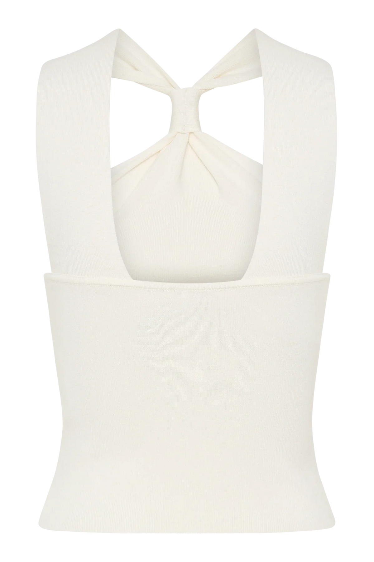 Angelika Twist Front Knit Top Ivory
