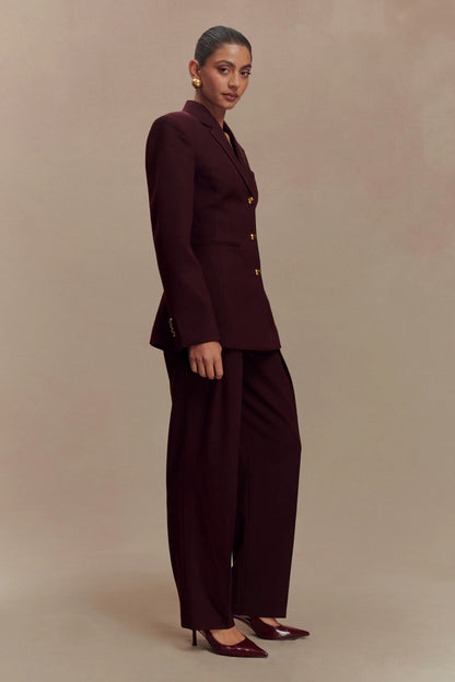Bellamy Cinched Blazer Mahogany