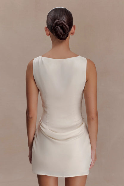 Bexley Draped Mini Dress Ivory