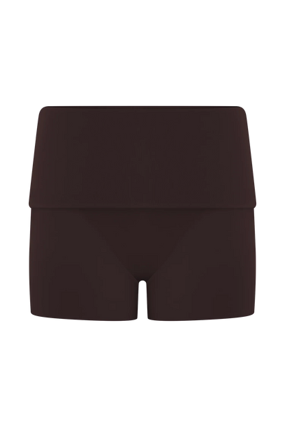 Birdie Fold Over Shorts Chocolate