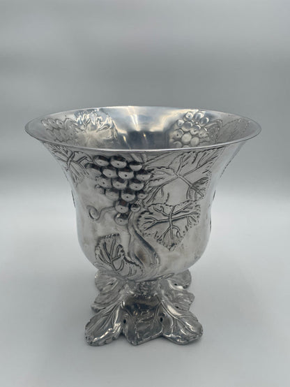 ARTHUR COURT ICE BUCKET CONCORD GRAPE DESIGN LEAF PEDESTAL BASE