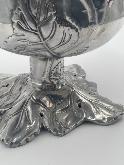 ARTHUR COURT ICE BUCKET CONCORD GRAPE DESIGN LEAF PEDESTAL BASE