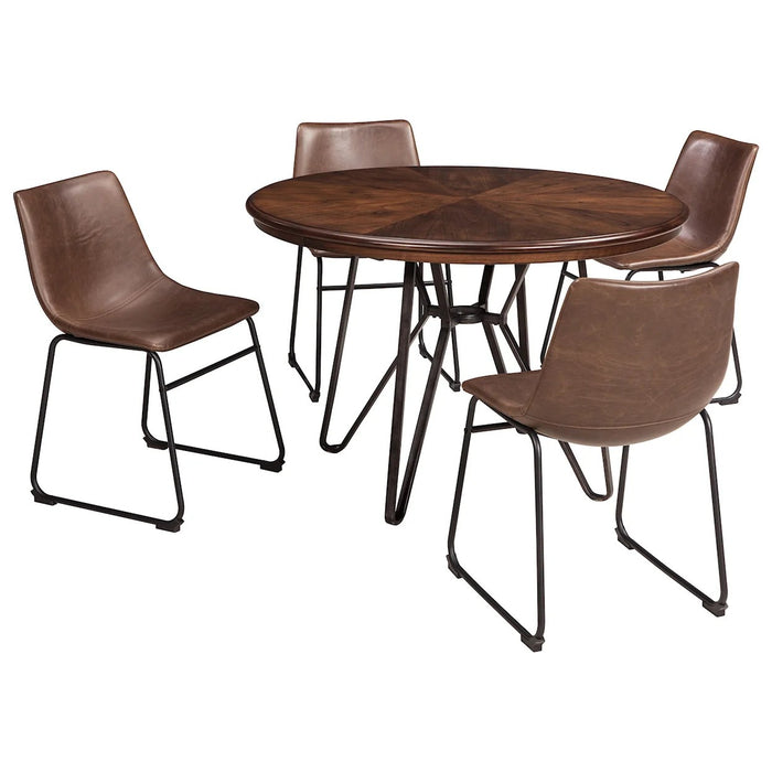 Alternate angled view of the counter height stool, emphasizing the front profile of the seat, footrest, and the integrated design of the metal legs.