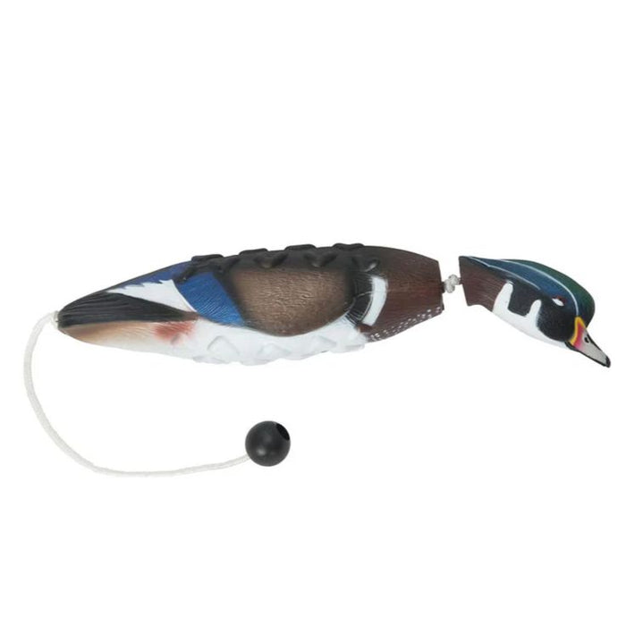 Avery EZ Bird wood duck training dummy with realistic paint, puncture-proof PVC skin, and a throwing knob on a rope.